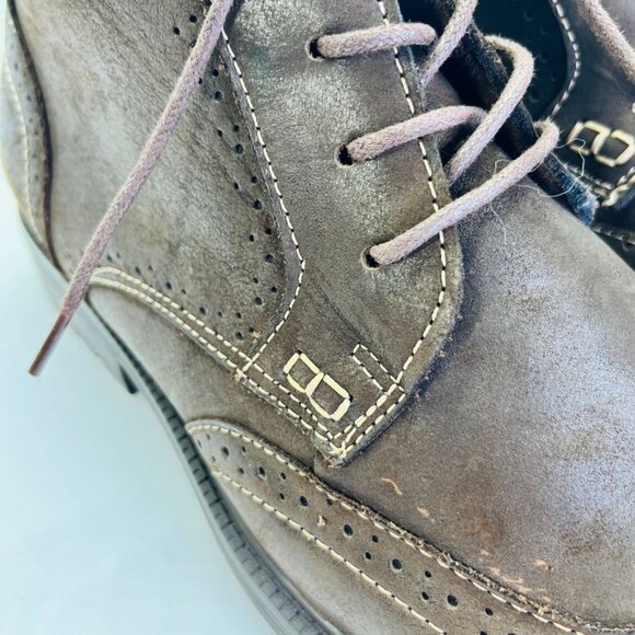 English Laundry Mens Chuck Size 10.5 Ankle Boots Brown Leather Wingtip EL2504B - Picture 10 of 15